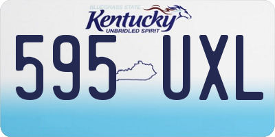 KY license plate 595UXL