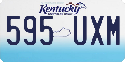 KY license plate 595UXM