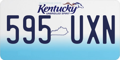 KY license plate 595UXN