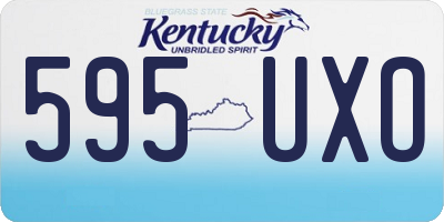 KY license plate 595UXO