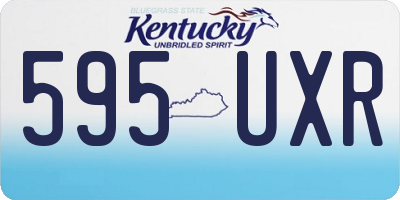 KY license plate 595UXR