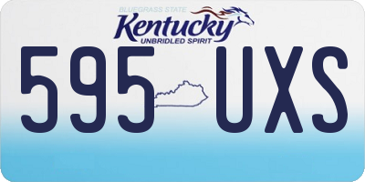 KY license plate 595UXS