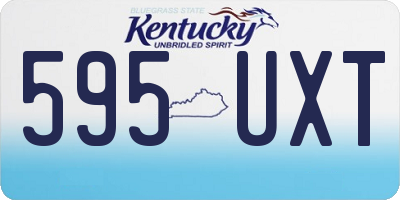 KY license plate 595UXT