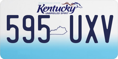 KY license plate 595UXV