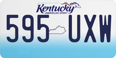 KY license plate 595UXW