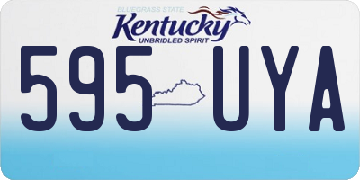 KY license plate 595UYA