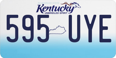 KY license plate 595UYE