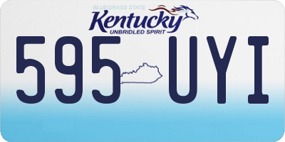 KY license plate 595UYI