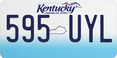 KY license plate 595UYL