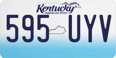 KY license plate 595UYV