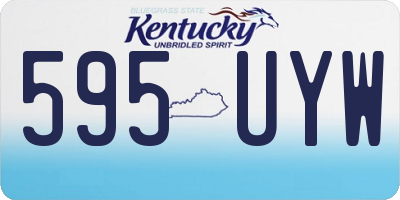 KY license plate 595UYW