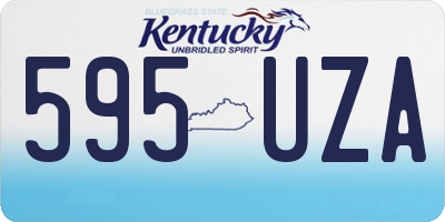 KY license plate 595UZA