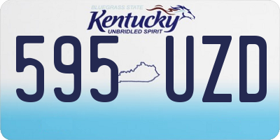 KY license plate 595UZD