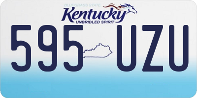 KY license plate 595UZU