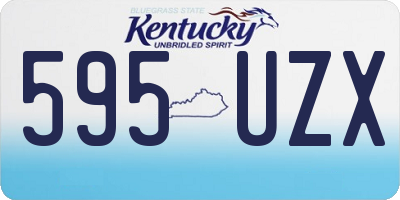 KY license plate 595UZX