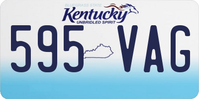 KY license plate 595VAG