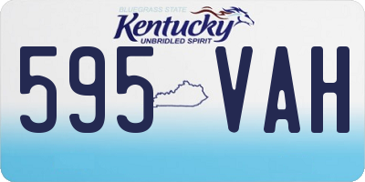 KY license plate 595VAH