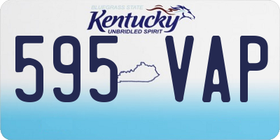 KY license plate 595VAP