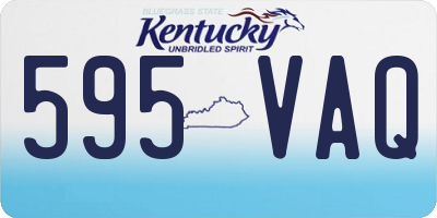 KY license plate 595VAQ