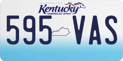 KY license plate 595VAS