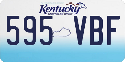 KY license plate 595VBF