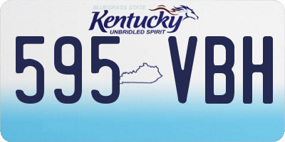 KY license plate 595VBH
