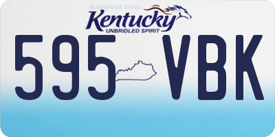 KY license plate 595VBK