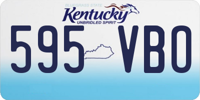 KY license plate 595VBO