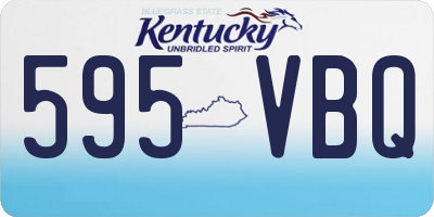 KY license plate 595VBQ
