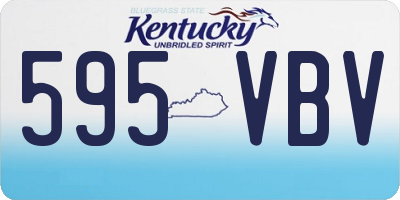 KY license plate 595VBV