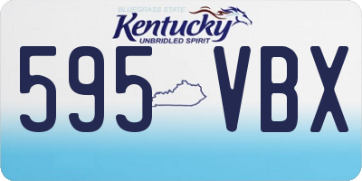 KY license plate 595VBX