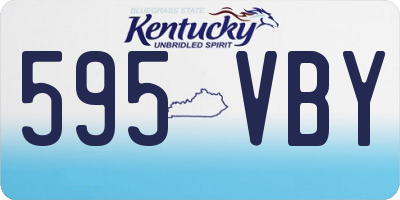 KY license plate 595VBY