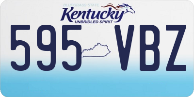 KY license plate 595VBZ