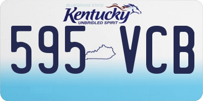 KY license plate 595VCB