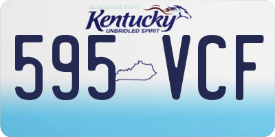 KY license plate 595VCF