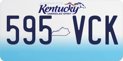 KY license plate 595VCK