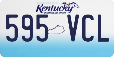KY license plate 595VCL