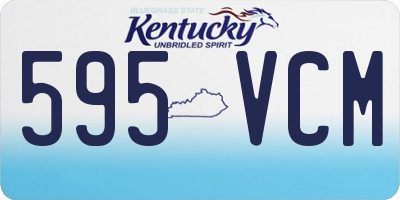 KY license plate 595VCM