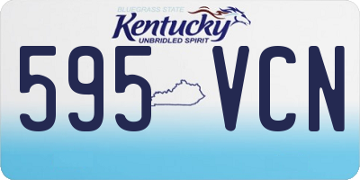 KY license plate 595VCN