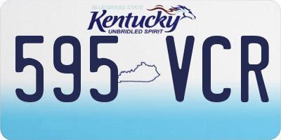 KY license plate 595VCR