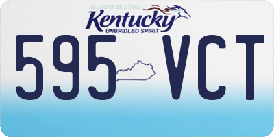 KY license plate 595VCT
