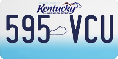 KY license plate 595VCU