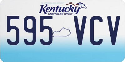 KY license plate 595VCV