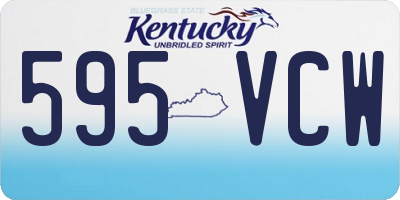 KY license plate 595VCW