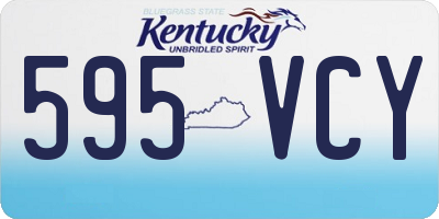 KY license plate 595VCY