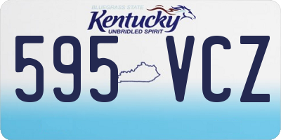 KY license plate 595VCZ