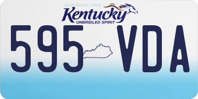KY license plate 595VDA