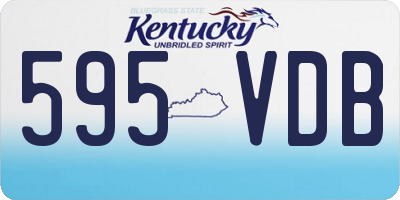 KY license plate 595VDB