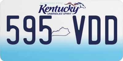 KY license plate 595VDD