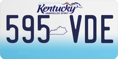 KY license plate 595VDE